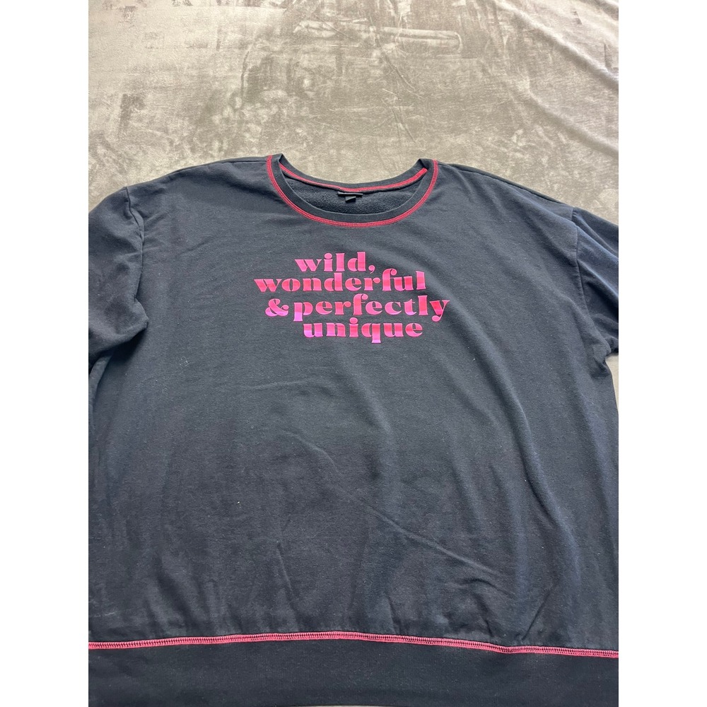 Torrid Black Wild Wonderful Perfectly Unique Graphic Sweatshirt Size 3 Plus Size